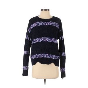 Blush & Bloom Striped Popcorn Knit Colorful Chenille Sweater 
NWOT